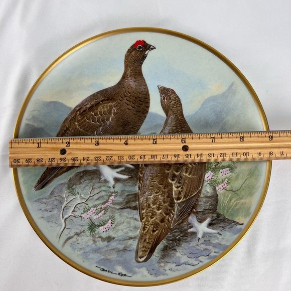 Franklin Porcelain Collectible Plate Gamebirds of the World Red Grouse 1979 - Picture 8 of 8